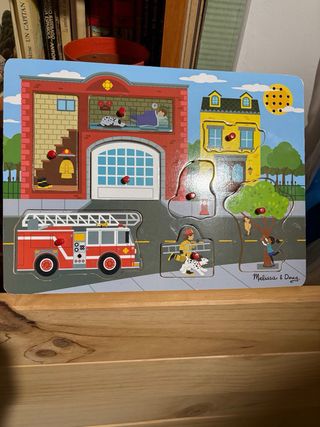 Puzzle infantil animales selva y bombomberos