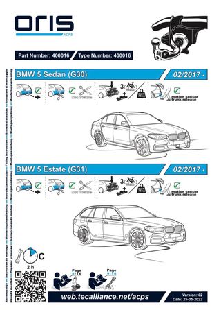 Enganche Remolque ORIS FIX4BIKE 400-016 BMW