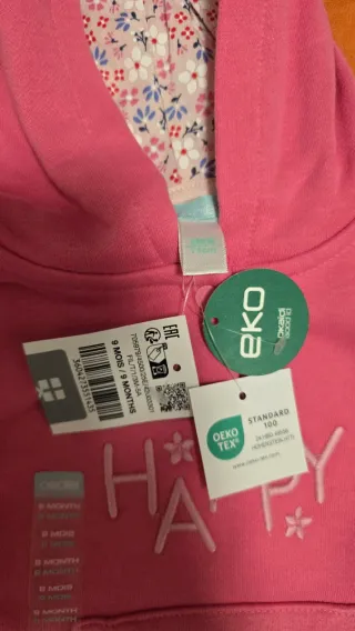 Completo bimba fuxia 9 mesi nuovo con cartellino