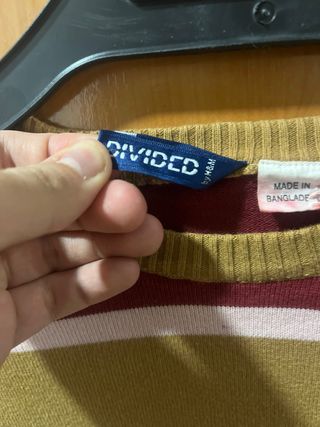 Jersey H&M rayas verde y rojo Talla M