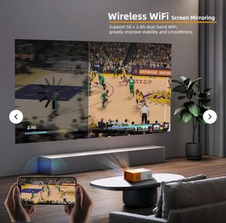 Proyector Portátil WiFi LCD Blanco/Naranja