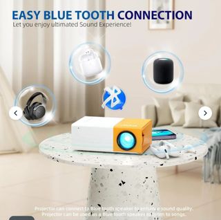 Proyector Portátil WiFi LCD Blanco/Naranja