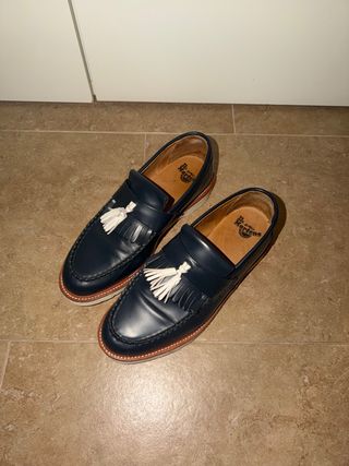 Dr. Martens Mocasines Azul Marino con Flecos