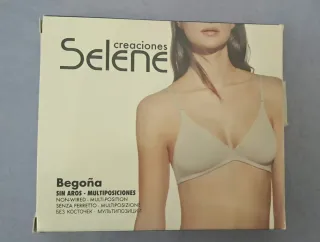 Sujetador Begoña T/85B. Color carne y Blanco.