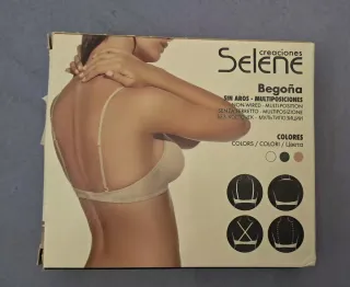 Sujetador Begoña T/85B. Color carne y Blanco.