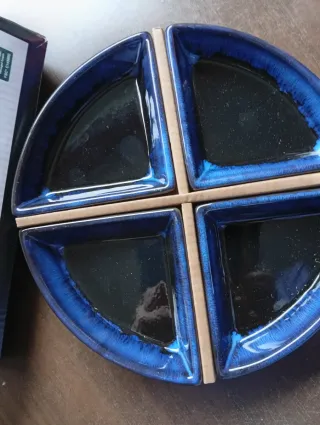 Set 4 cuencos azules con separadores