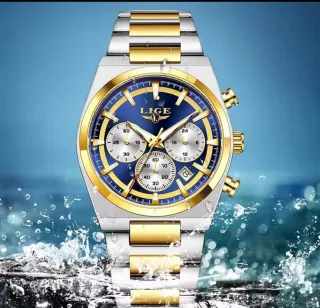 Reloj LIGE Hombre Oro y Plata