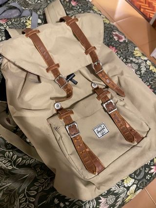Mochila Herschel Beige Cuero