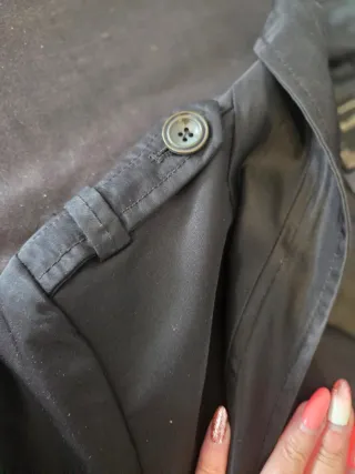 Gabardina Mango Negra Entallada