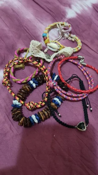 Pulseras Boho Multicolor y Rosa Lote de pulseras.