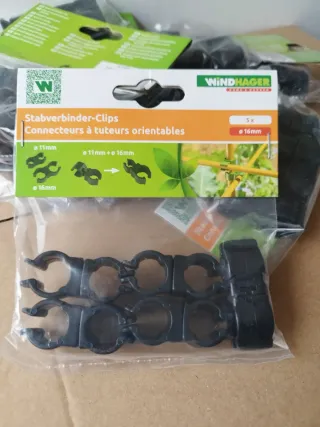 Lote 125 Clips Conectores Tutores (Windhager)