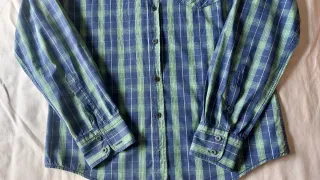 Camisa de cuadros Pull & Bear azul y verde