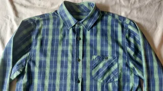 Camisa de cuadros Pull & Bear azul y verde