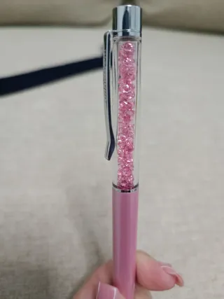 Bolígrafo Swarovski Rosa con Funda