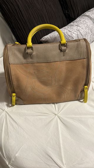 Bolso Purificación García Beige y Amarillo