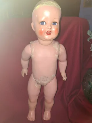 Bambola anni '40 in composizione h.60