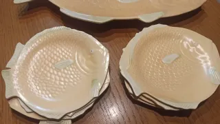 Plato vajilla vintage porcelana inglesa para pesca