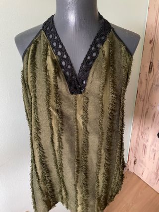 Top Boho Encaje Verde Talla XL