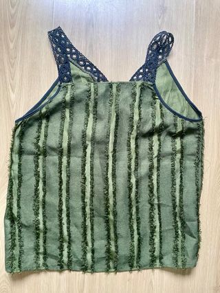 Top Boho Encaje Verde Talla XL