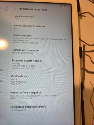 Samsung Galaxy Tab T580  10.1 Wi-Fi 2016 Blanca