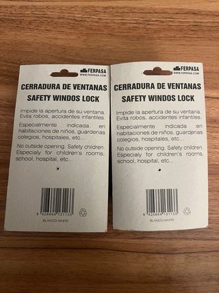Lote 2 Cerraduras Seguridad Ventanas