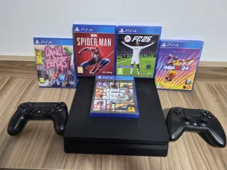 PS4 Slim 500GB + 2 Mandos + Juegos