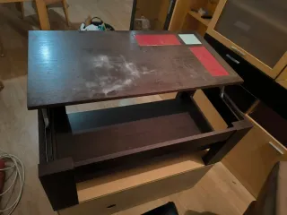 Mueble comedor vitrina copas madera y cristal