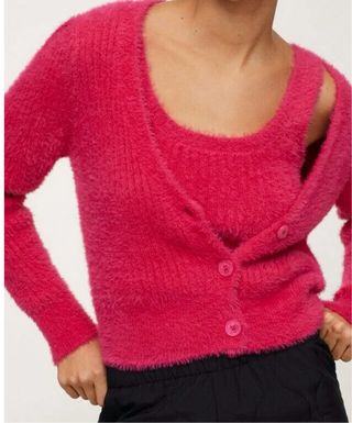 Chaqueta Mango Fucsia Talla M
