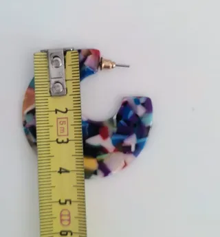 Pendientes Aro Resina Multicolor