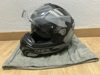 Casco moto Adventure O'Neal Negro y Gris