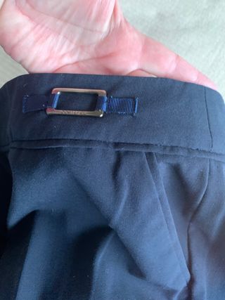 Pantalón elegante mujer azul marino de entretiempo