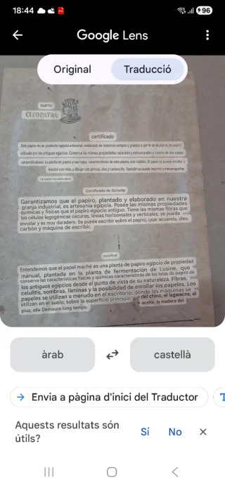 Cuadro Papiro Egipcio Antiguo