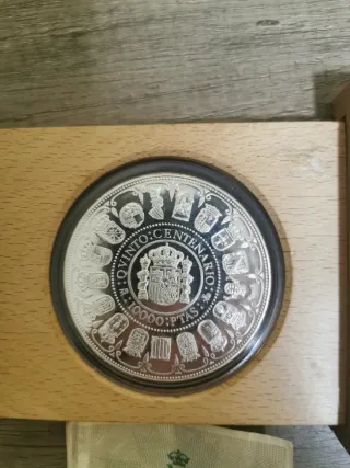 Moneda 10000 Pesetas Plata 1989 Cincuentin