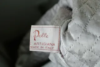 Giacca rossa pelle e pelliccia vintage anni '80