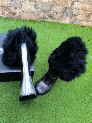 Botas Nieve Sorel Joan Arctic Lux Negro/Plata