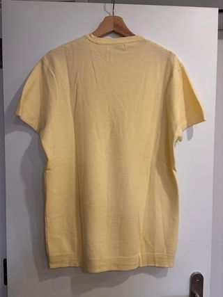 T-shirt Zara malha algodão amarela