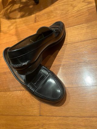Mocasines de piel negros caballero talla 40
