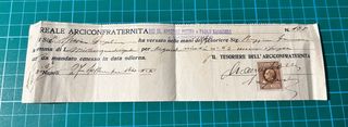 Recibo Italia 1937 Marca da Bollo
