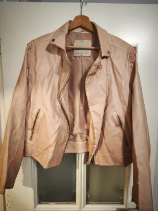 Chaqueta Piel Pepe Jeans Rosa Mujer