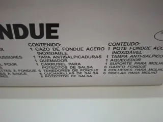 Set Fondue Acero Inoxidable 22 Piezas