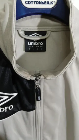 Giacca tuta Umbro zip grigia e nera