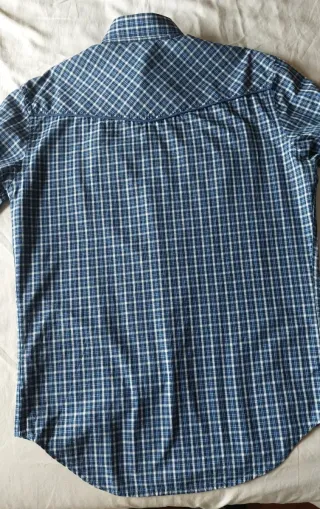 Camisa cuadros Pull&Bear azul y blanco
