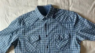 Camisa cuadros Pull&Bear azul y blanco