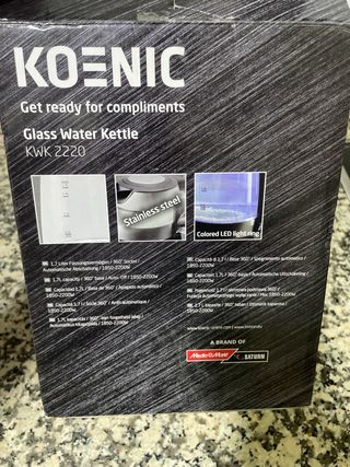 Hervidor de agua Koenic cristal 1.7L KWK 2220