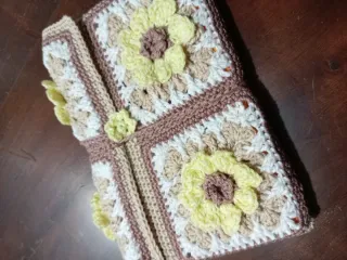 Porta libro uncinetto Girasole