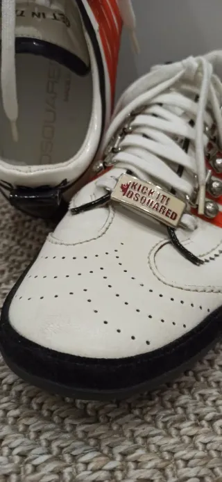 Zapatillas Dsquared2 Blancas N-43. ORIGINALES.