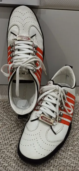 Zapatillas Dsquared2 Blancas N-43. ORIGINALES.