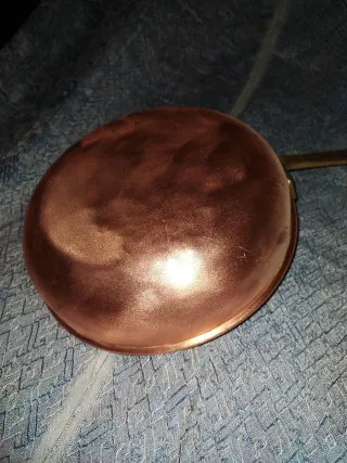 Sartén Antigua Cobre y Mango Bronce