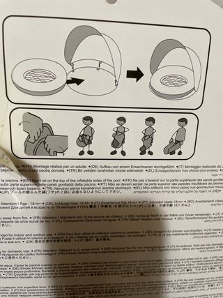 Parasol Piscina Bebé Inflable 18m+