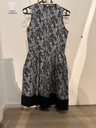 Vestido estampado negro y blanco